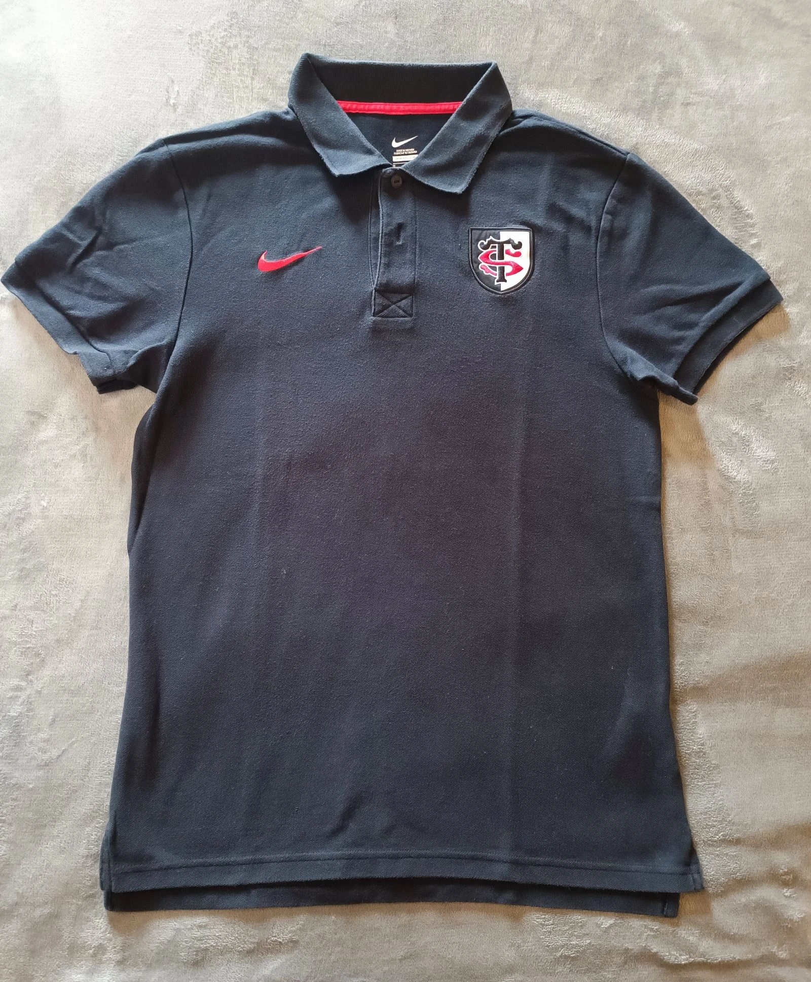 Polo tee-shirt manches courtes homme stade toulousain Nike taille M très bon état coloris noir